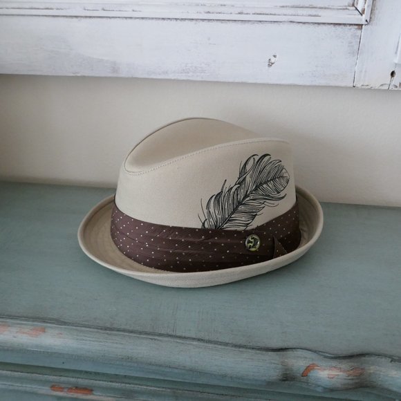 Goorin Bros Feather in Your Cap Tan Fedora Hat Medium - Picture 2 of 4